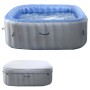 MCW Whirlpool N97, aufblasbar, eckig, grau-blau, mit Abdeckung. Für bis zu 6 Personen.