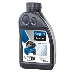 Scheppach Motorenöl Ultra Performance 5W-40, 500ml Flasche für Kompressoren.