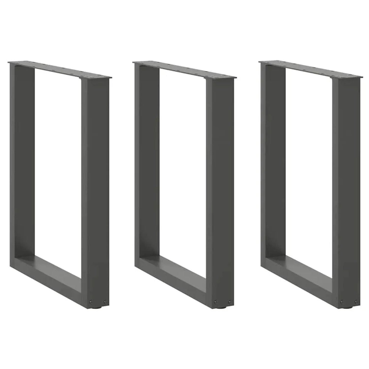 vidaXL Esstischbeine U-Form 3 Stk Anthrazit 70x72-73 cm Stahl 4013202