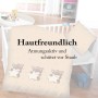 Bestlivings Kinderbettwäsche mit Bär und Sternen, 100x135 cm & 40x60 cm, beige.