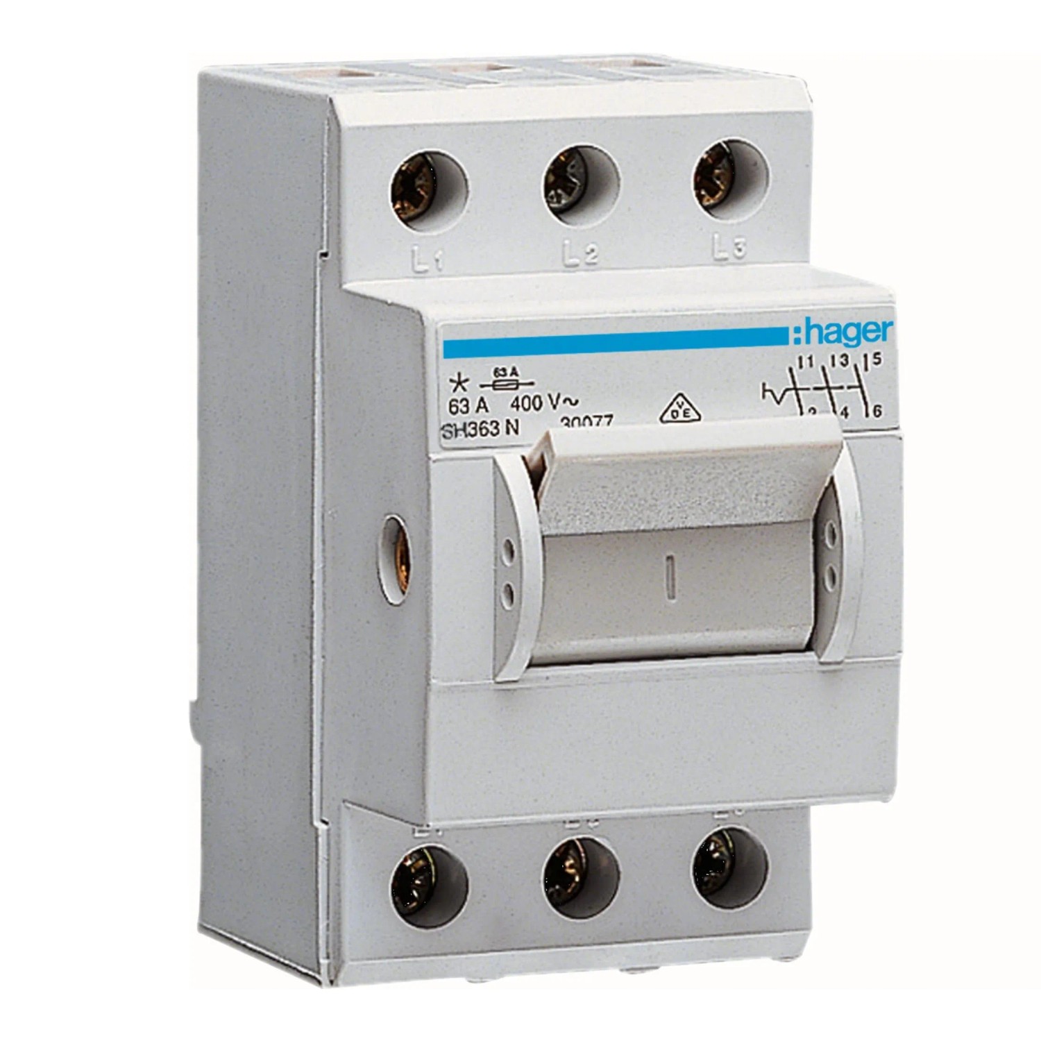 Hager Kompaktschalter SH363N Grau
