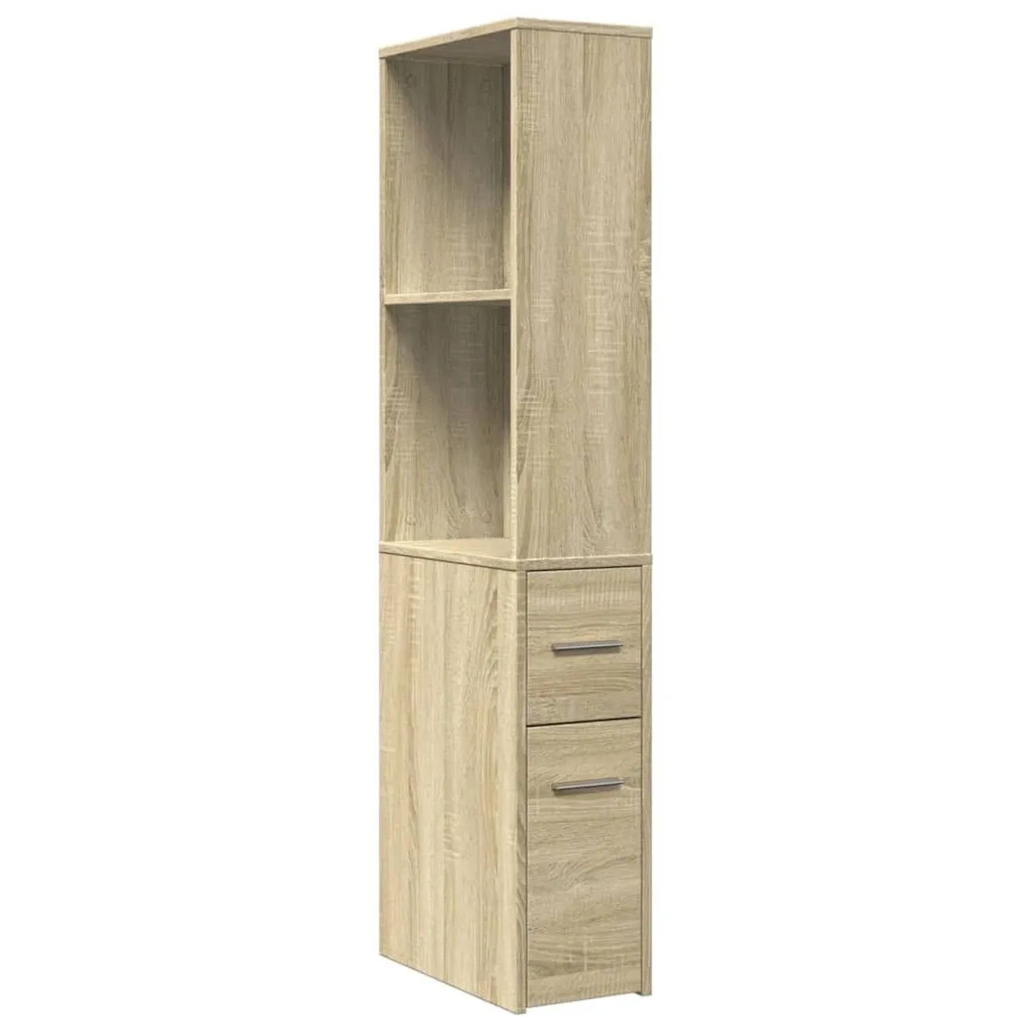 vidaXL Badschrank Schmal mit Rollen Sonoma-Eiche Holzwerkstoff 855297 günstig online kaufen