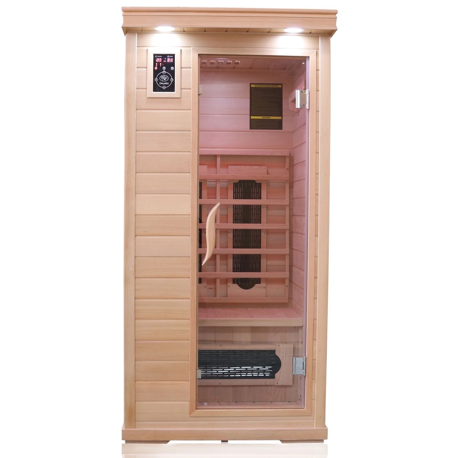 Dewello Infrarotkabine Sauna Windsor 90cm x 90cm 1 Person Keramik & Karbons günstig online kaufen
