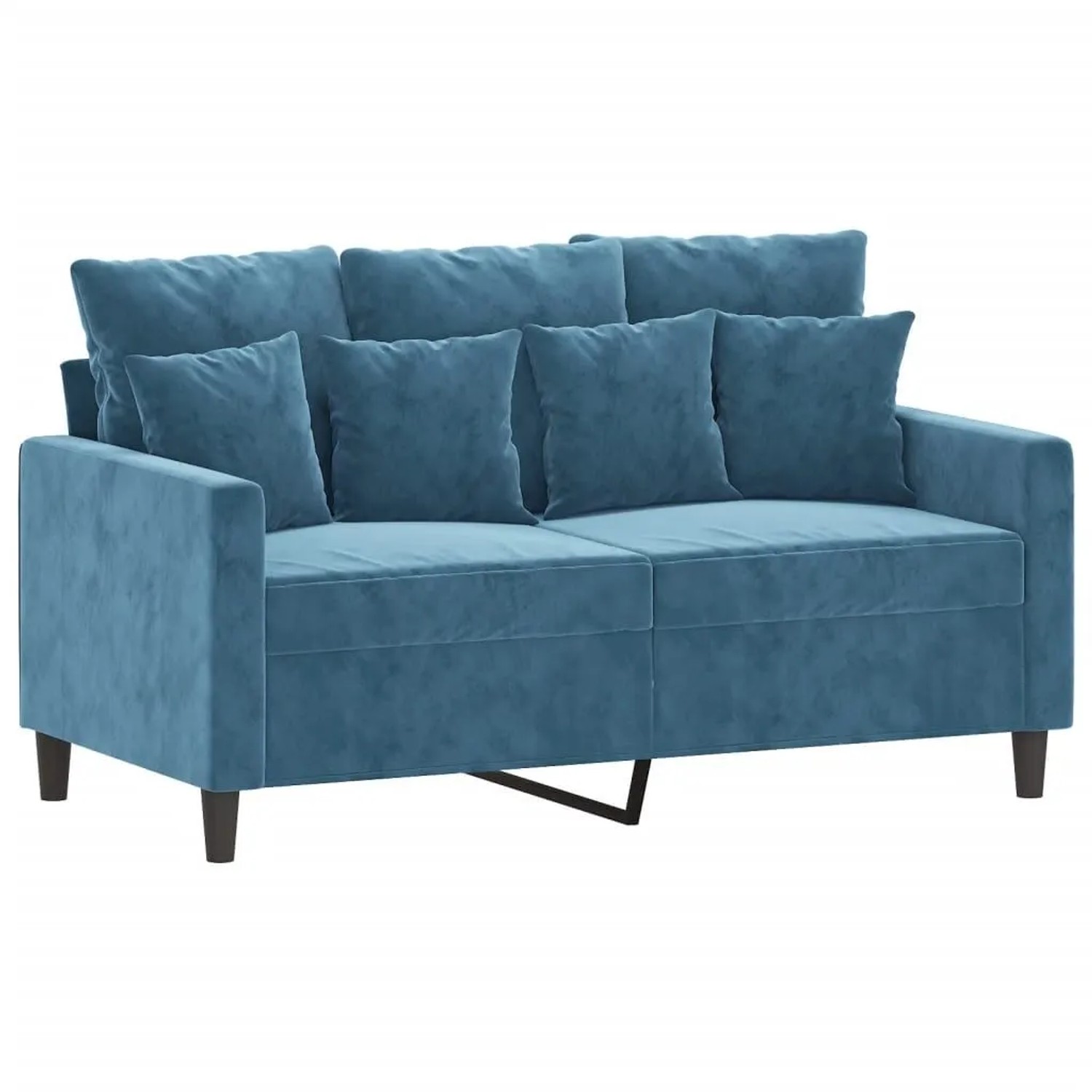 vidaXL 2-Sitzer-Sofa Blau 120 cm Samt 359302 günstig online kaufen