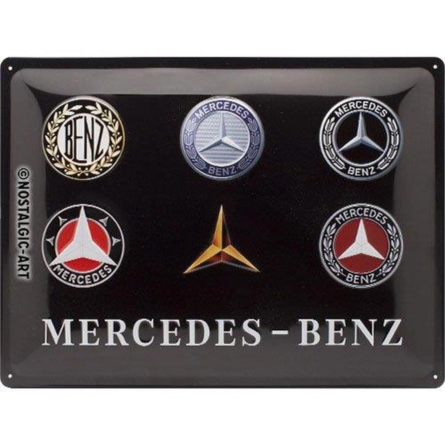 Nostalgic-Art Blechschild 30 x 40 cm - Mercedes-Benz - Logo Evolution günstig online kaufen