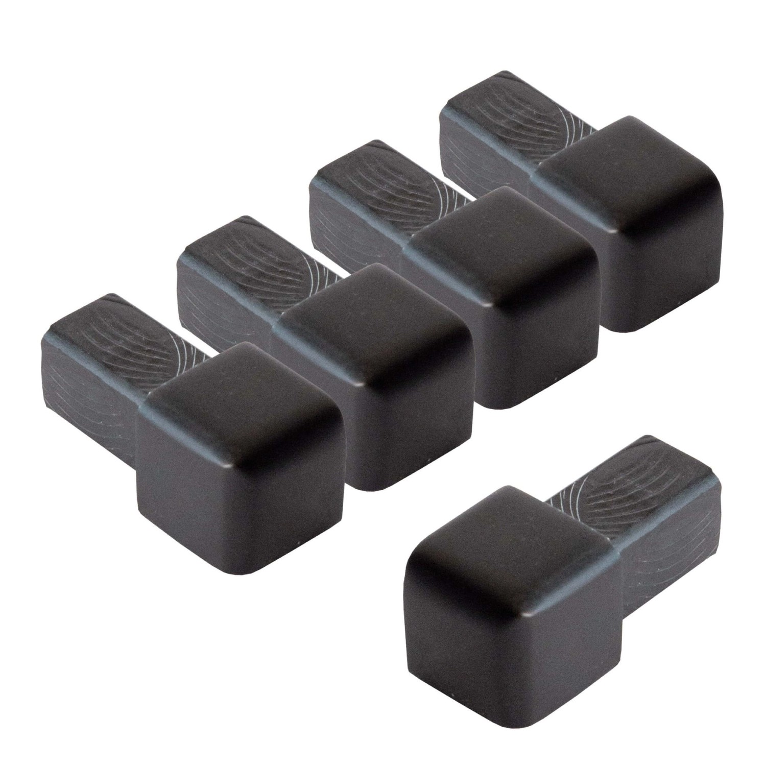 Dalsys Endstück Quadratprofil 5x 8mm Alu Eloxiert Schwarz Eckstücke
