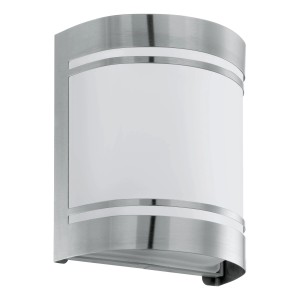 Moderne Eglo LED-Wandleuchte Cerno-Z aus Edelstahl, 6W, für den Außenbereich.