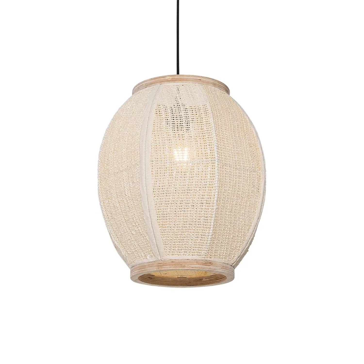 QAZQA Orientalische Hängelampe NatursTOff 35 cm Rob