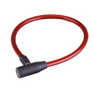 Rotes Prophete Kabelschloss, 55 cm lang, für Fahrräder.