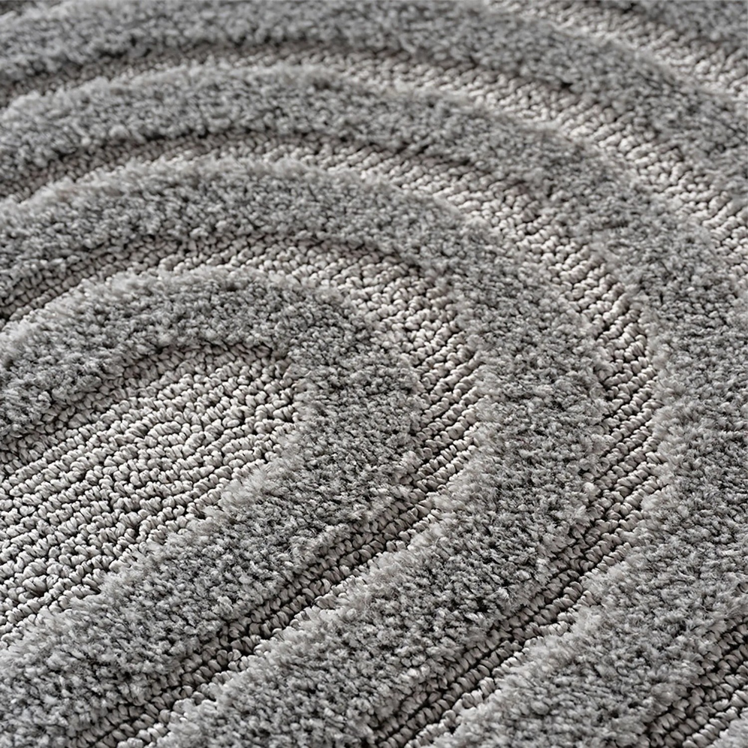 Detailansicht: Ayyildiz Kurzflorteppich Art 1122, silberner Teppich mit 3D-Relief, 60x110 cm.