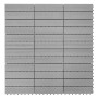 Graue WPC Bodenfliesen in Holzoptik für Balkon/Terrasse, 11 Stück (1 qm).