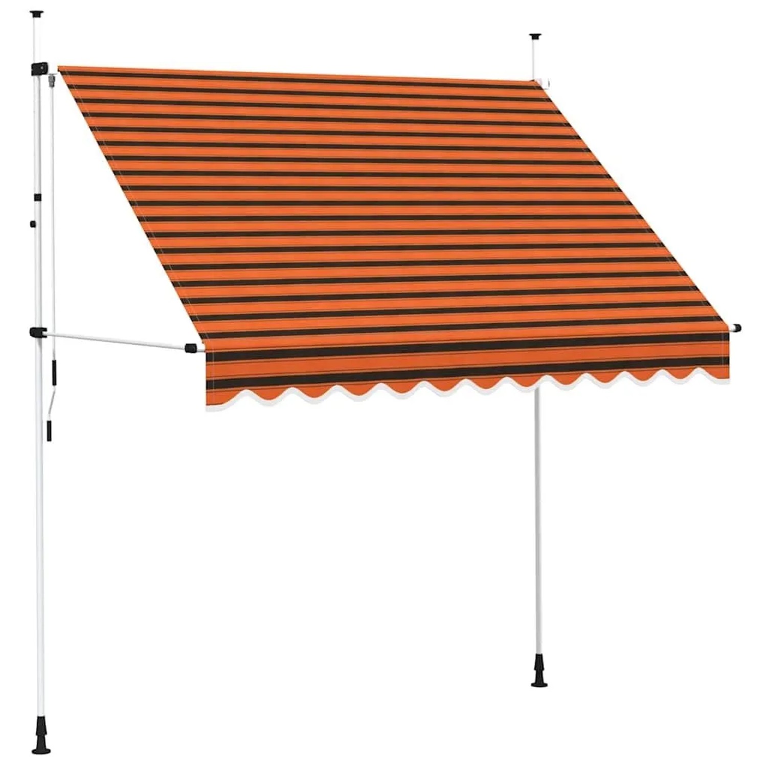 vidaXL Einziehbare Markise Handbetrieben 250 cm Orange und Braun 145837