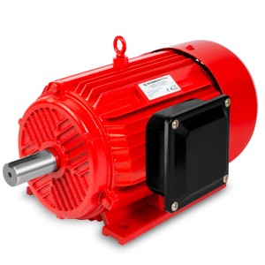 Roter EBERTH Elektromotor 400V, 5,5kW, 2900 U/min, für Zubehör Akkugeräte.