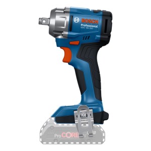 Blauer Bosch Akku-Drehschlagschrauber GDS 18V-350 mit 1/2-Zoll-Aufnahme. Kompaktes Gerät ohne Akku.