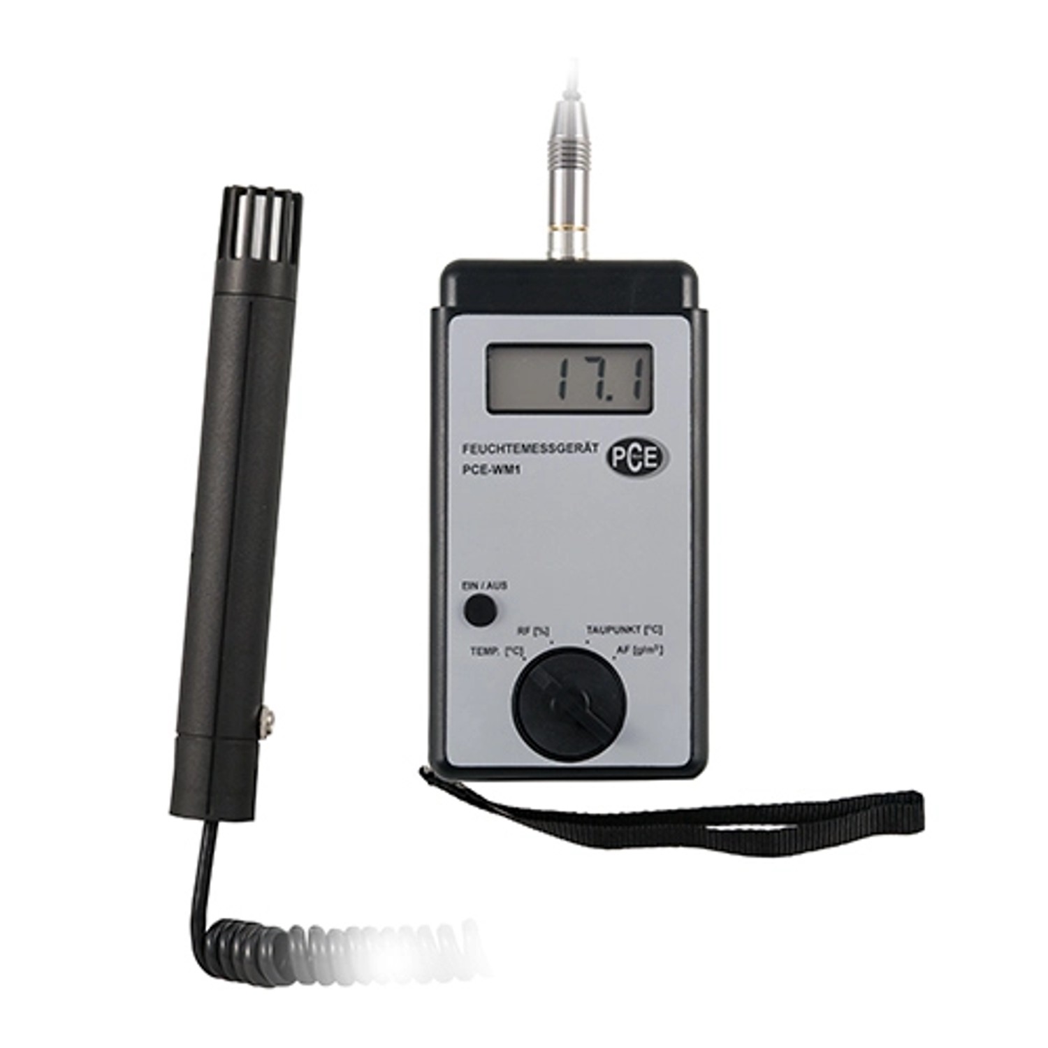 PCE Instruments Hygrometer WM 1 zur Messung von Luftfeuchtigkeit und Temperatur.