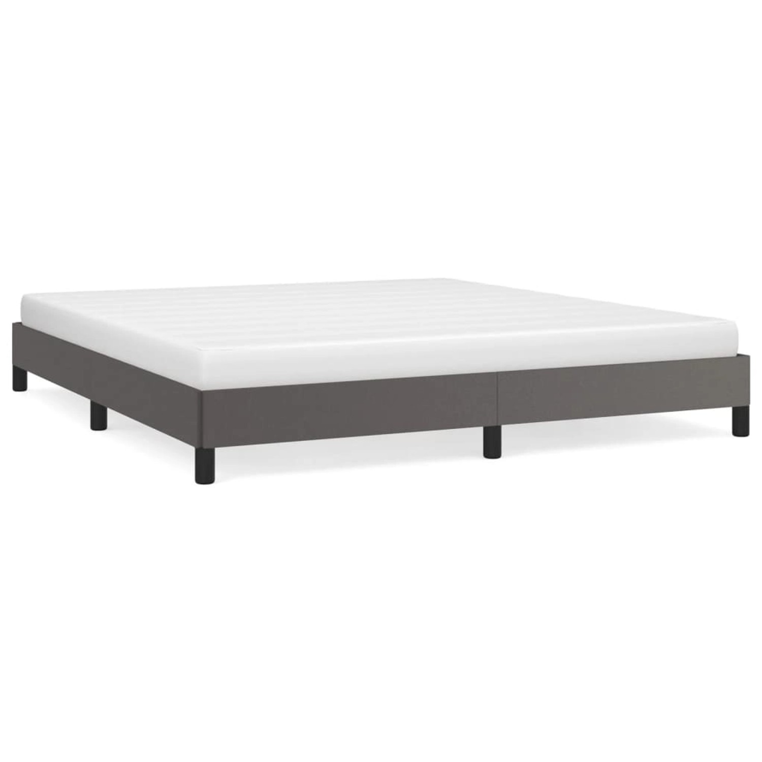 vidaXL Bettgestell Grau 180x200 cm Kunstleder 346920 günstig online kaufen