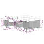 Beige 9-teilige Garten-Sofagarnitur aus Polyrattan mit Kissen. Gartenmöbel für Terrasse und Garten.
