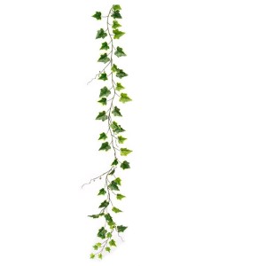 Flower Power Efeu Girlande, 170 cm, weiße Kunstpflanze für moderne Innendeko.
