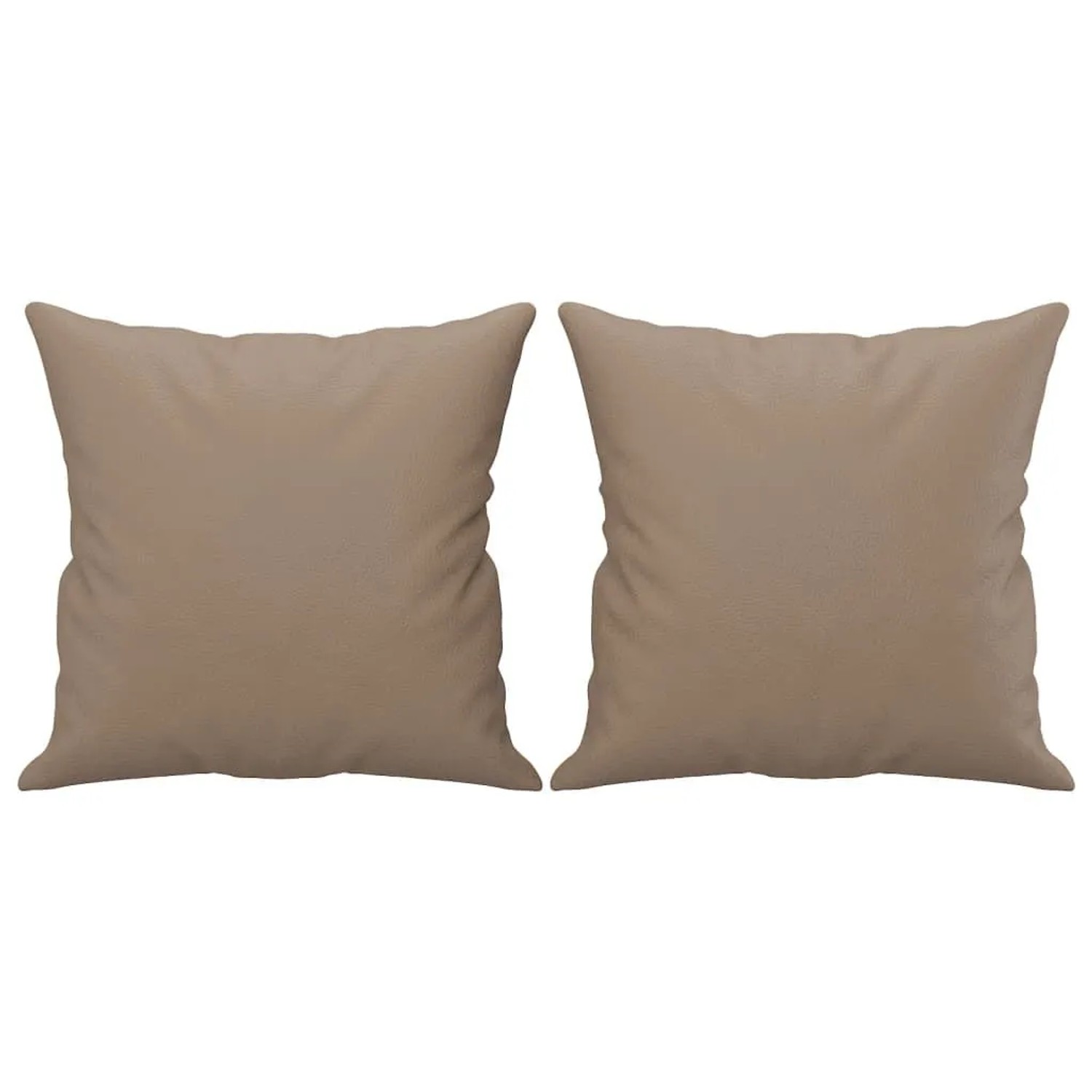 vidaXL Zierkissen 2 Stk Cappuccino-Braun 40x40 cm Kunstleder 349484