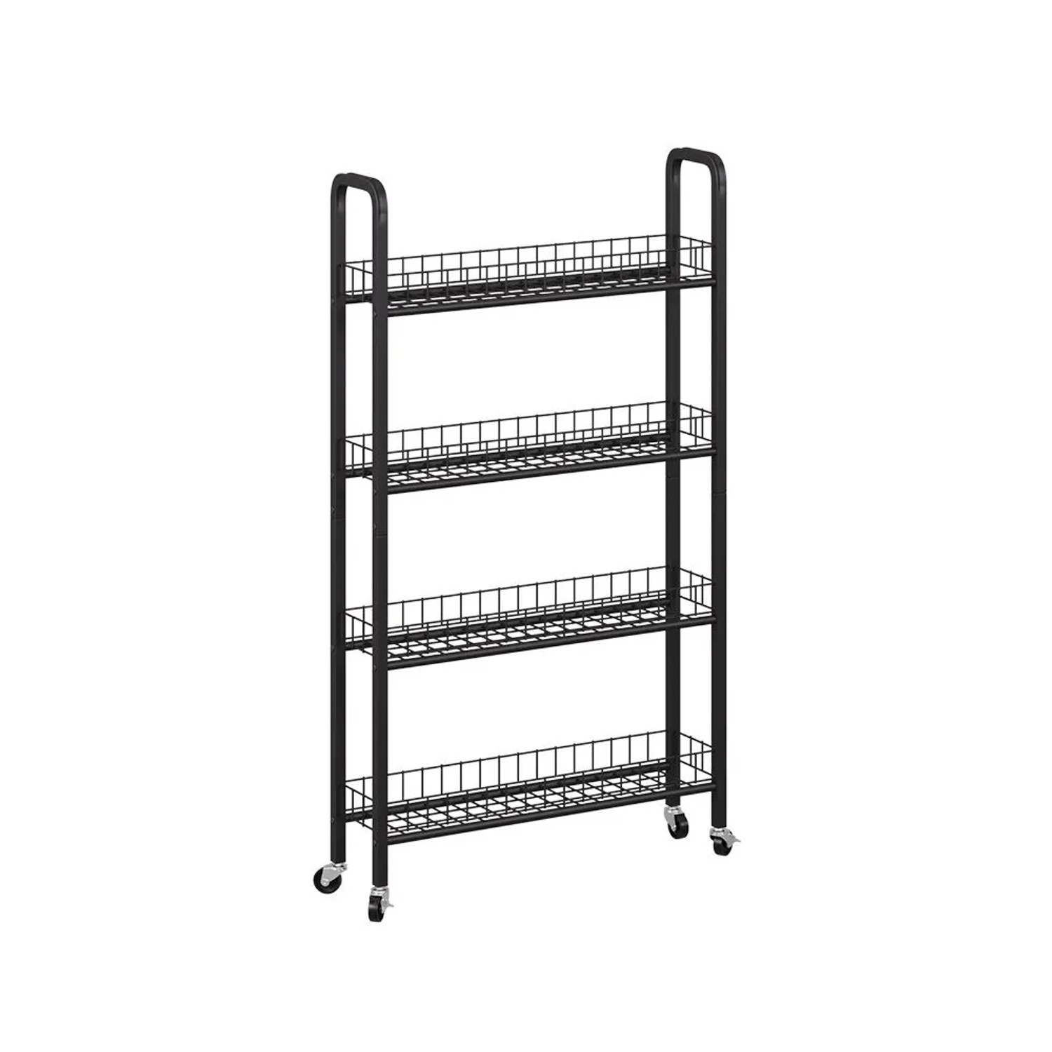 Vicco Rollregal Rolivo Schwarz 58 x 104 mit 4 Fächern Art Nr 58304
