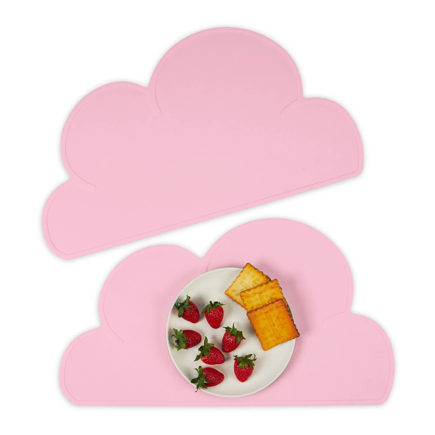 Relaxdays Platzdeckchen Silikon Rosa Kinder Rutschfest Spülmaschinengeeignet 2er Set 47,5 cm x 26,5 cm x 0,2 cm 0,12 kg