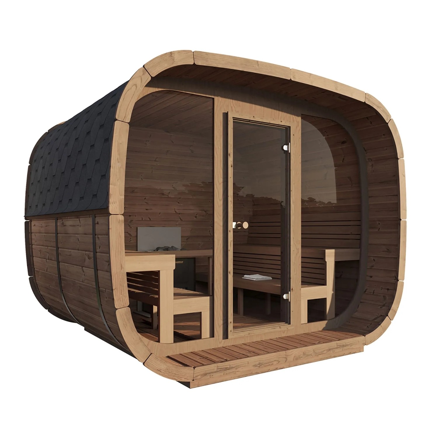 Weka Saunahaus Elva Thermoholz mit Kompakt-Ofen 9 kW 400 V günstig online kaufen