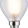 Paulmann E14 LED Leuchtmittel in Tropfenform mit warmweißem Licht.