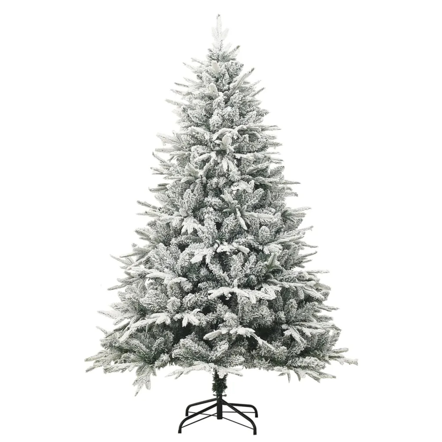 vidaXL Künstlicher Weihnachtsbaum Beschneit Grün 210 cm PVC PE 328495