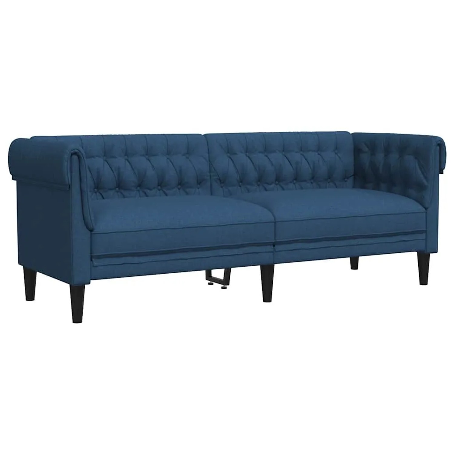 vidaXL Chesterfield-Sofa 3-Sitzer Blau Stoff 372562