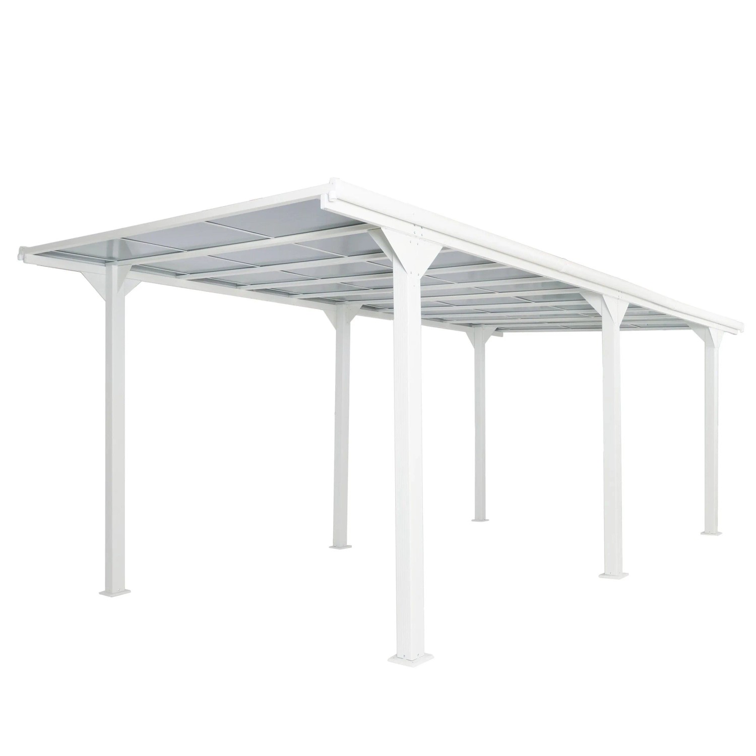 Proregal Alu-Carport HxBxT 249x604x613 cm 10cm-Gestell Polycarbonat-Dach Re günstig online kaufen