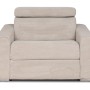 Beiger Schlafsessel Vizir aus Cordstoff mit Metallfüßen. Kompakter Relaxsessel für Wohnzimmer.