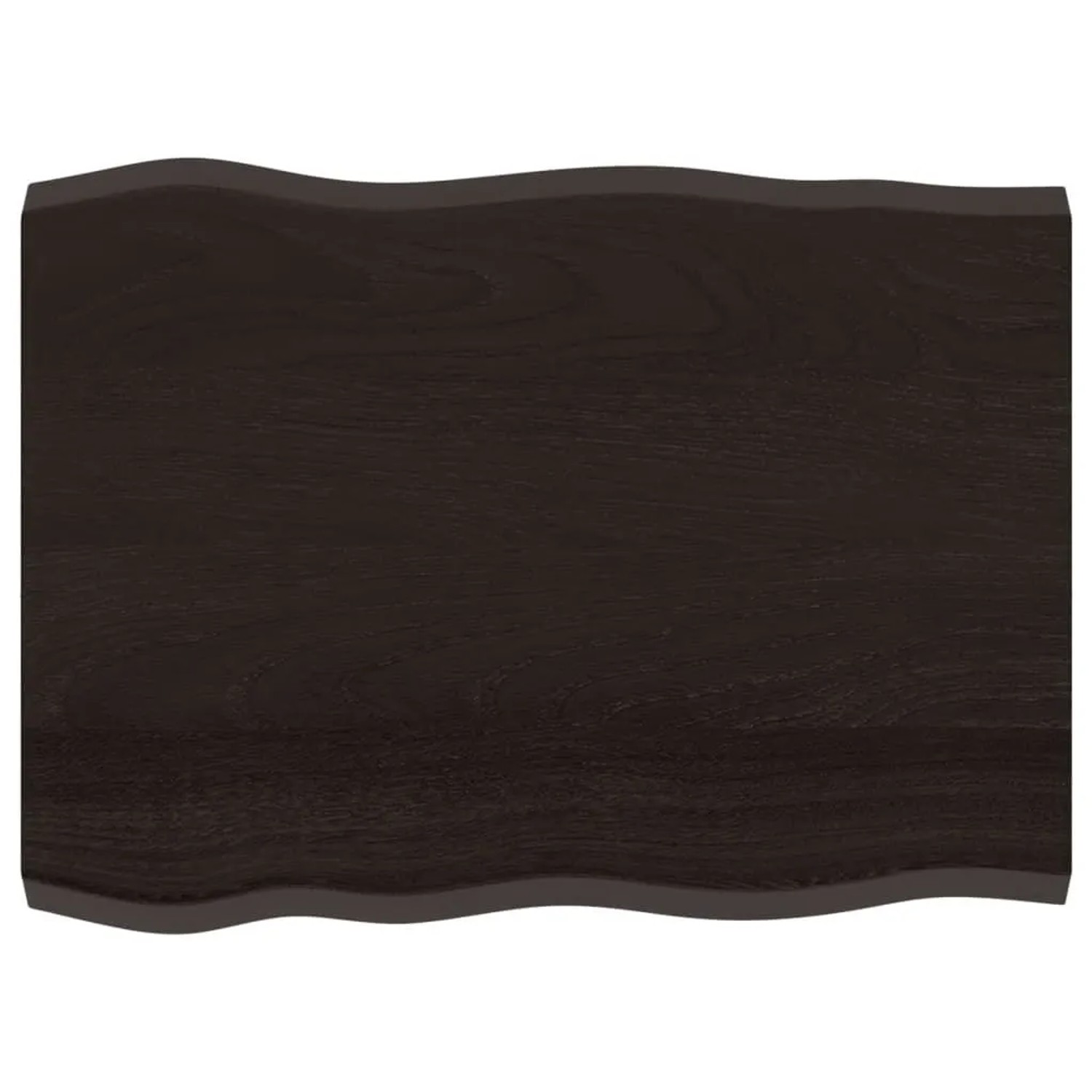 vidaXL Tischplatte 80x60x2-4 cm Massivholz Behandelt Baumkante 364011