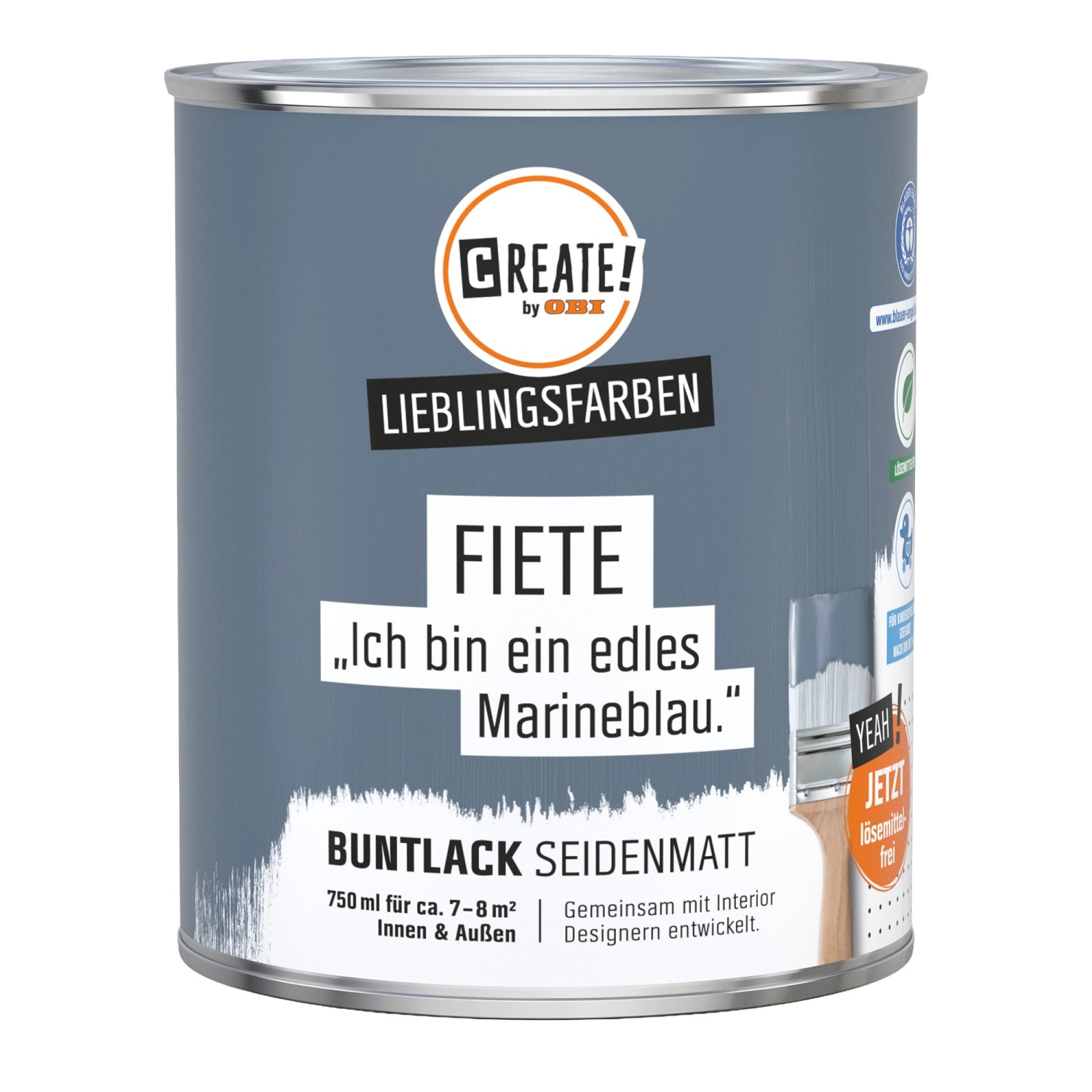 CREATE! by OBI Buntlack Lieblingsfarbe Fiete Marineblau Seidenmatt 0,75 l