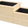 Weka 2-Stufen-Hochbeet, 205x79x81cm, Naturholz, mit zwei Ebenen zum Bepflanzen.