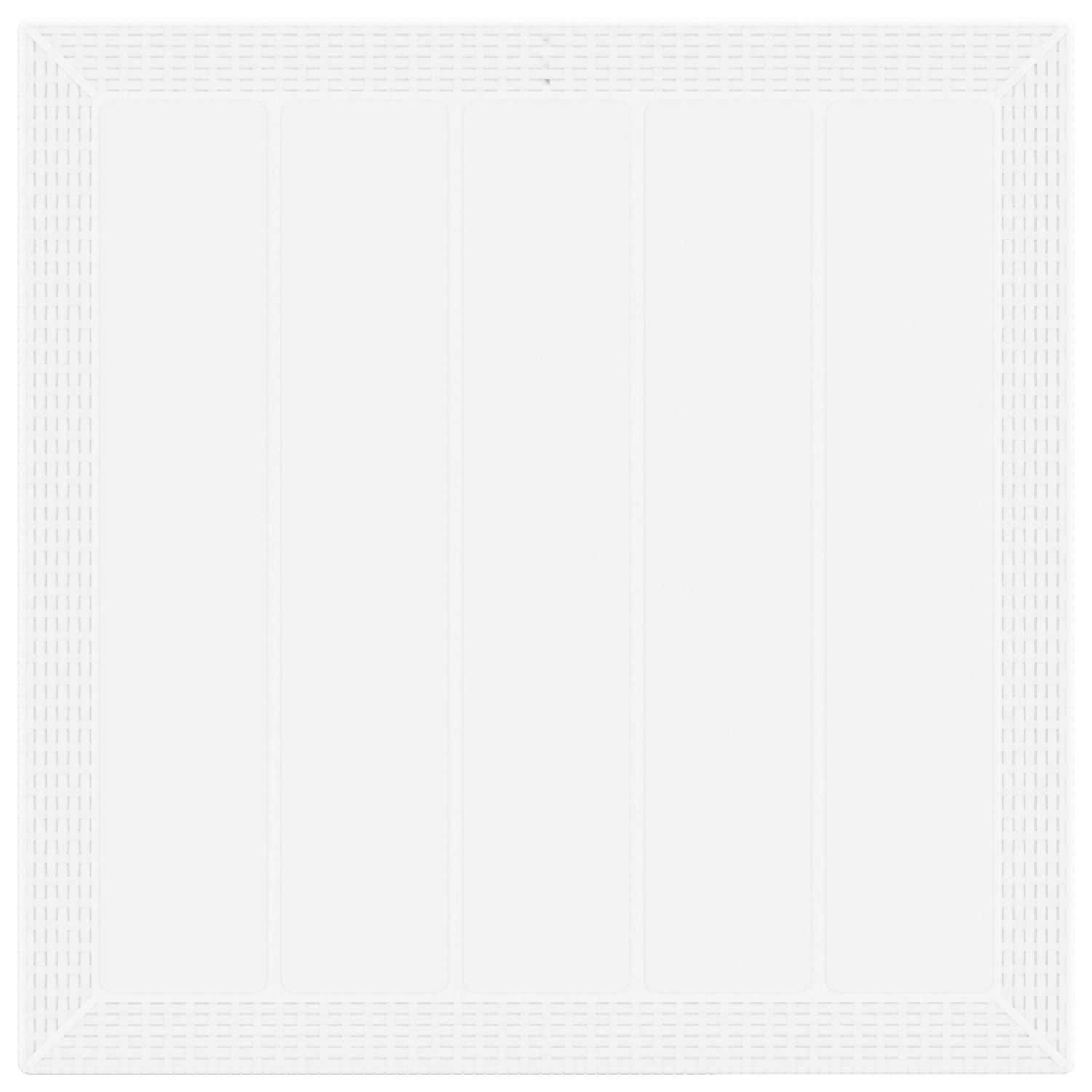 vidaXL Garten-Essgruppe, 5-teilig, weißes Poly Rattan, rechteckiger Tisch, vier Stühle.