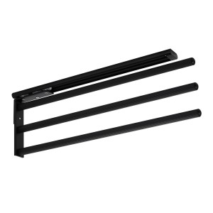 SOTECH Aluminium Handtuchhalter TED 3 Armig 450 bis 730 mm Ausziehbar Drehbar Schwarz Matt