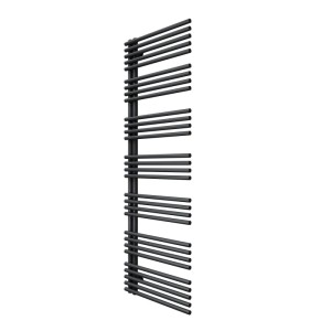 Schöner Wohnen Design-Heizkörper Celia, 174,4x60cm, mattschwarz, mit Stangen-Design.