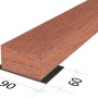 GS Terrassen Gummipad (60x90 mm) unter Holzbalken, zur Dämmung und als Schutz für Terrassendielen.