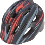 Kinder-Schutzhelm, 55-58 cm, mit rotem und grauem Muster. Fahrradhelm für Kinder.