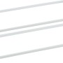 2er-Set weiße Metall-Trennschienen (10x30cm) für Regale, zur seitlichen Begrenzung und als Buchstützen.