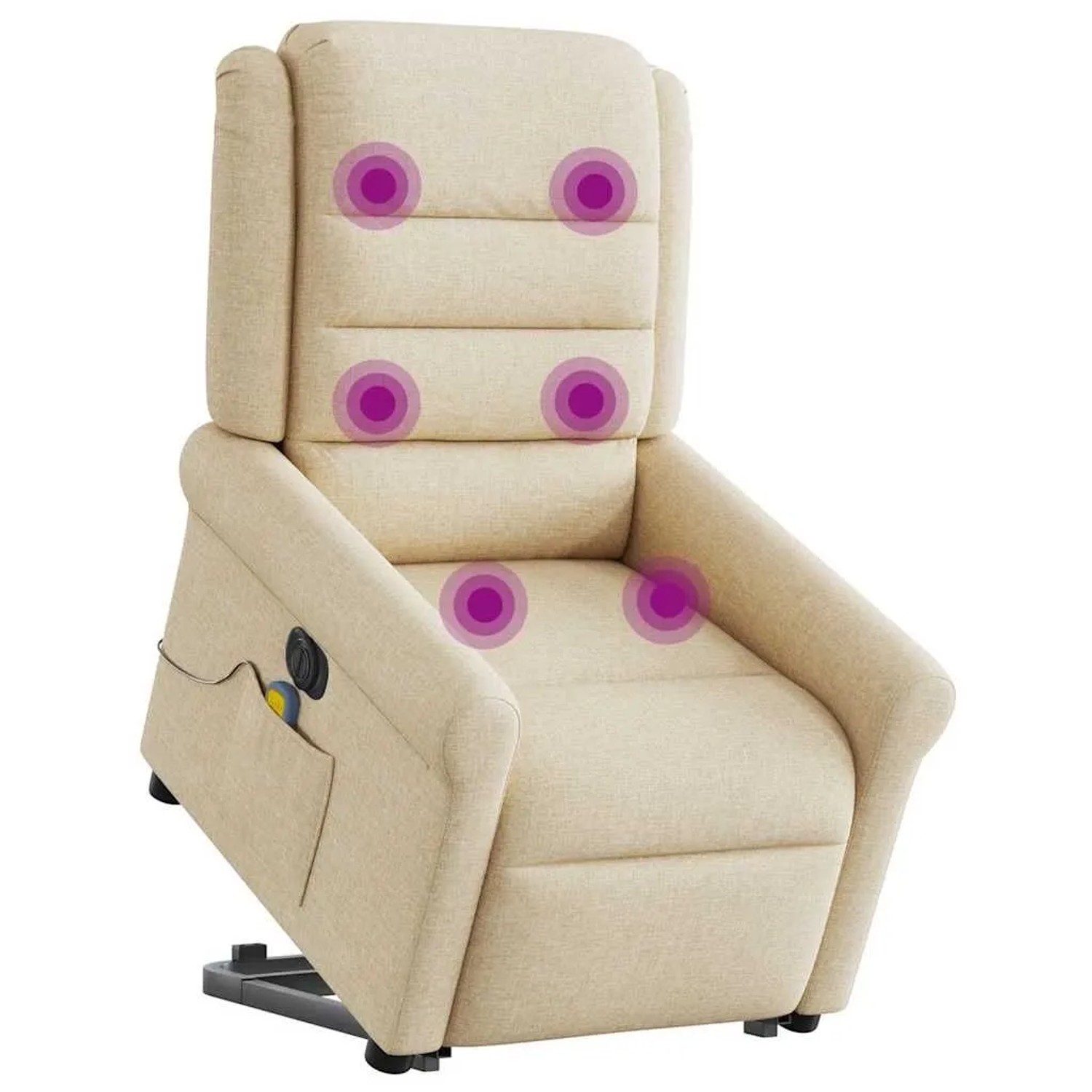 vidaXL Elektrischer Massagesessel mit Aufstehhilfe Creme Stoff 3303352 günstig online kaufen