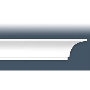 Musterstück: Weiße ORAC AXXENT S-CX115 Eckleiste / Deckenleiste, ca. 10 cm lang.