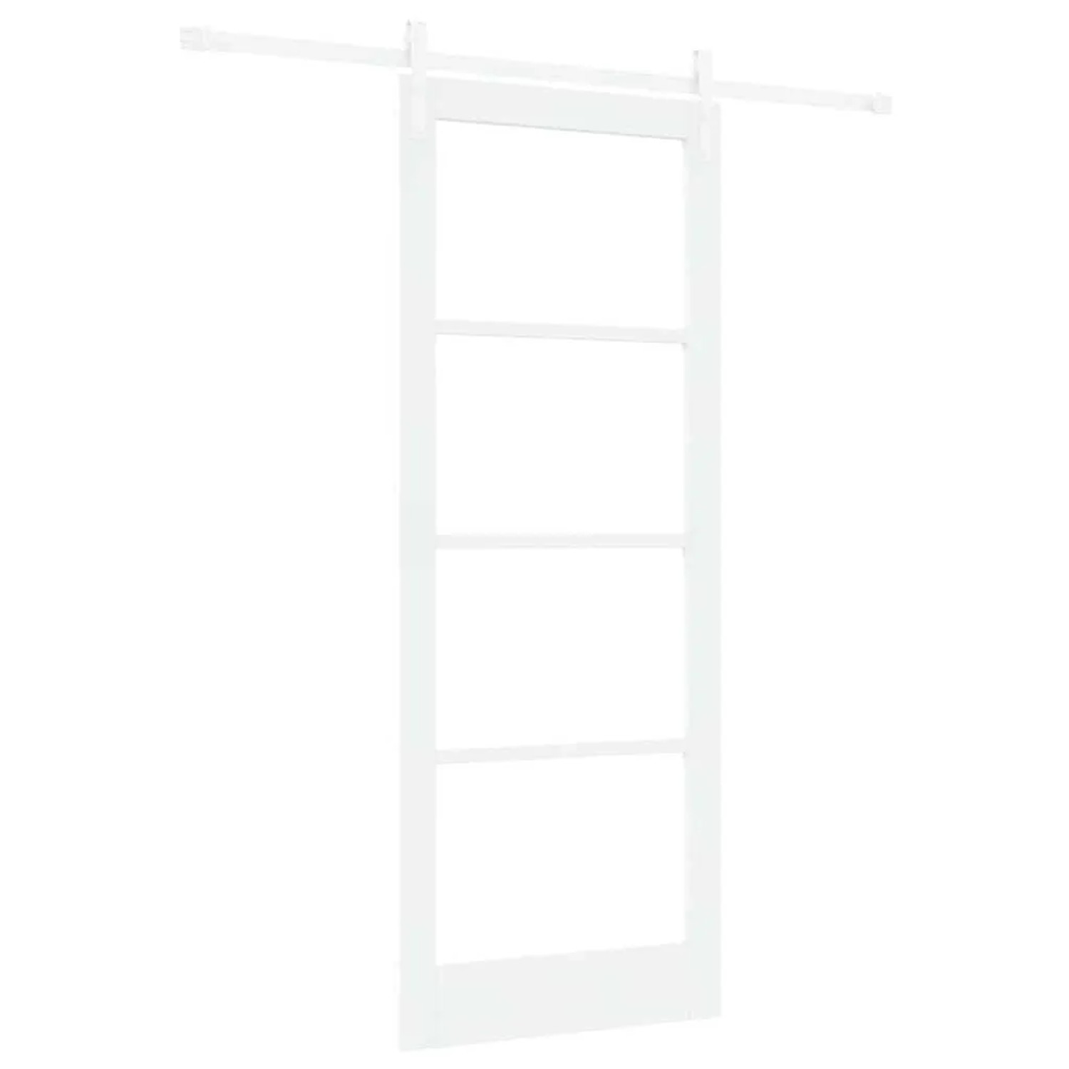 vidaXL Schiebetür ORKDAL Weiß 83 x 211 cm Massivholz Kiefer und Glas 3331888