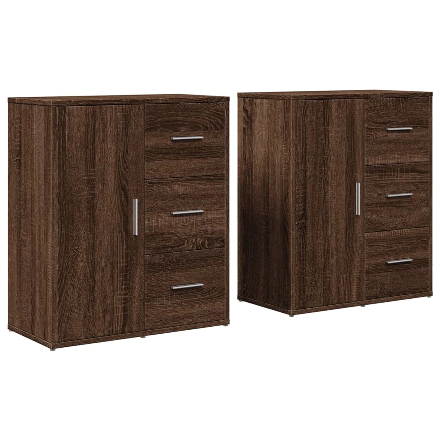vidaXL Sideboards 2 Stk Braun Eichen-Optik 60x31x70 cm Holzwerkstoff 327655 günstig online kaufen