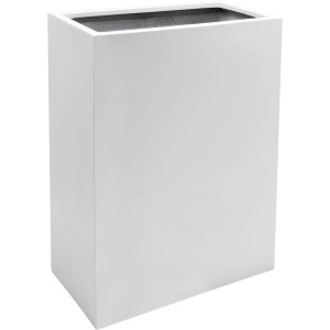 Weißer Vivanno Pflanzkübel Elemento, 59x30x75 cm, aus Fiberglas, ideal für Garten und Terrasse.