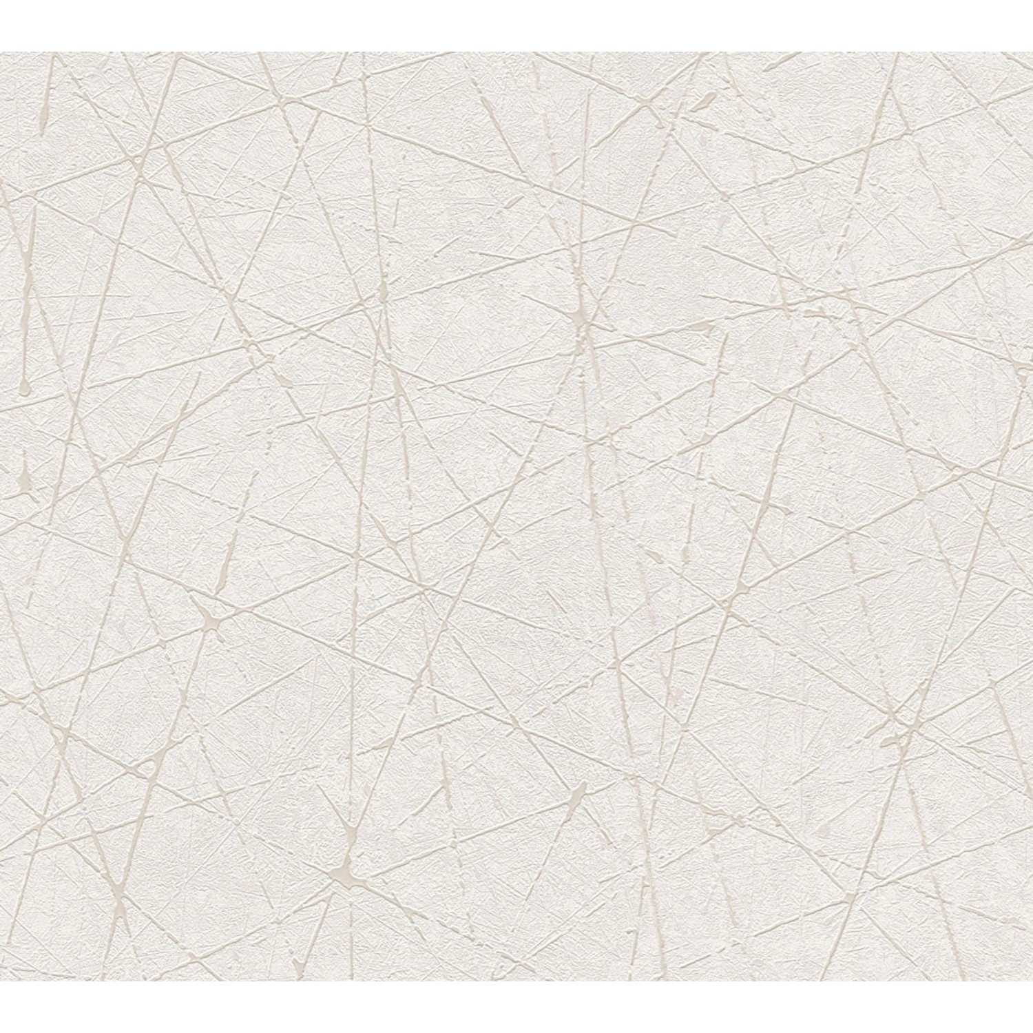 AS-Creation Vliestapete Struktur Metallic Metalliceffekt Strukturiert Weiß Creme