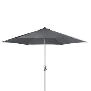 Doppler Marktschirm, Ø 306 cm, Anthrazit, mit Kurbel. Sonnenschirm für Garten, Balkon oder Terrasse.
