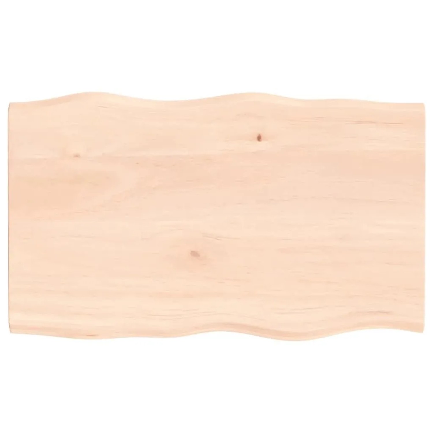 vidaXL Tischplatte 100x60x2 cm Massivholz Eiche Unbehandelt Baumkante 363887