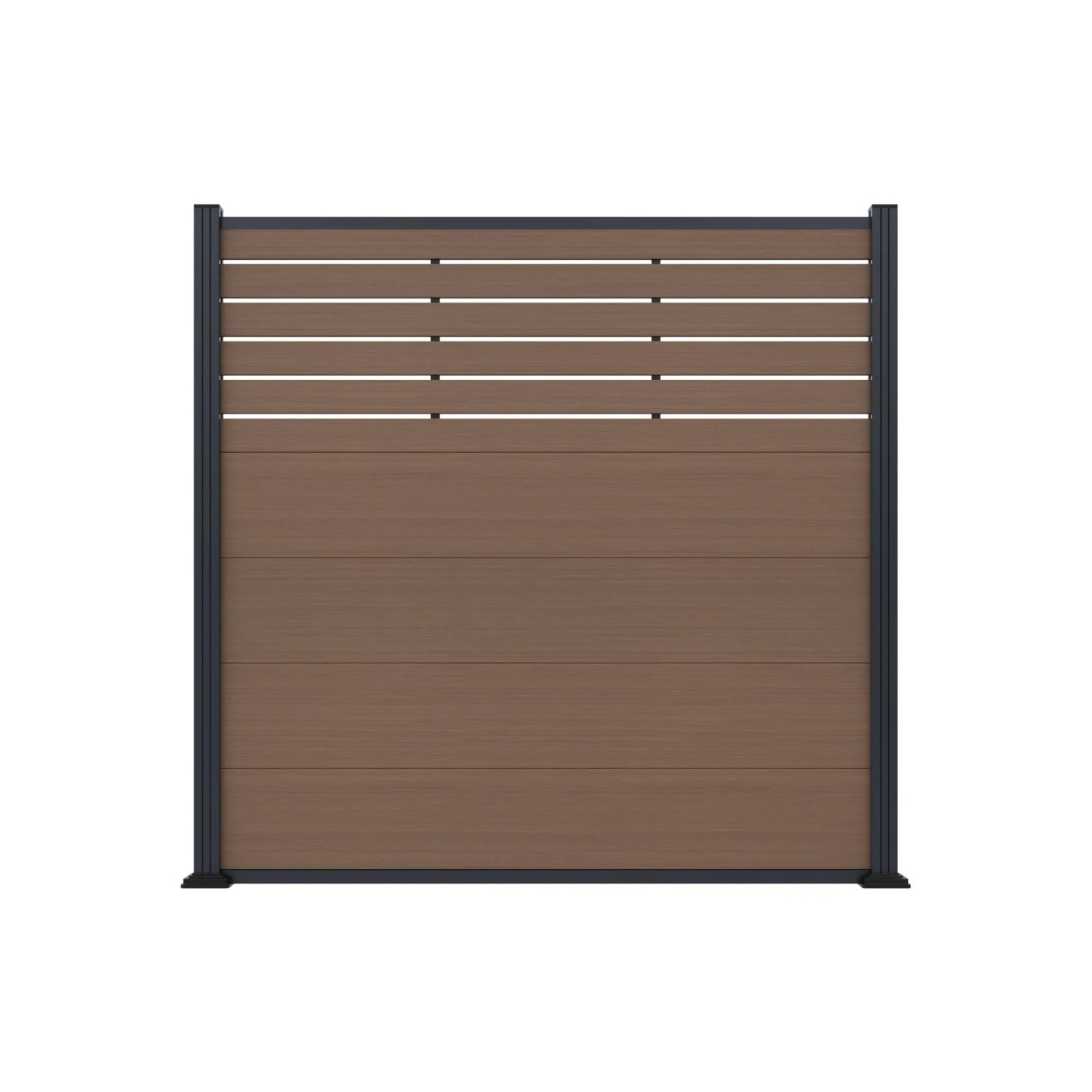 T&J WPC-Zaun Malchow 175 cm x 180 cm Braun