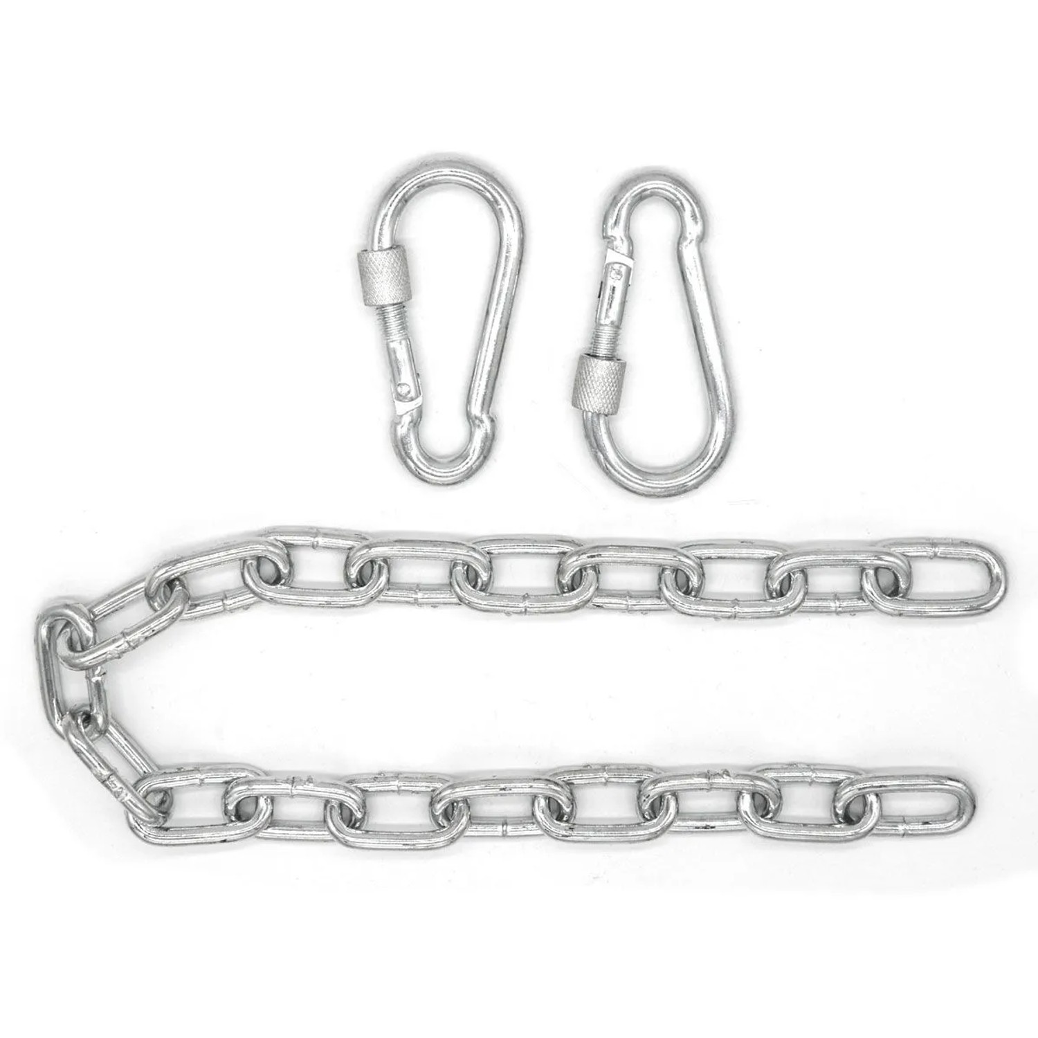 AMANKA Hängesessel Kette 66 cm mit Karabinern - 230 kg Schwerlast Hängestuhl Befestigung, Befestigungsset Hängematte - Schaukelbefestigung - Verlängerungskette